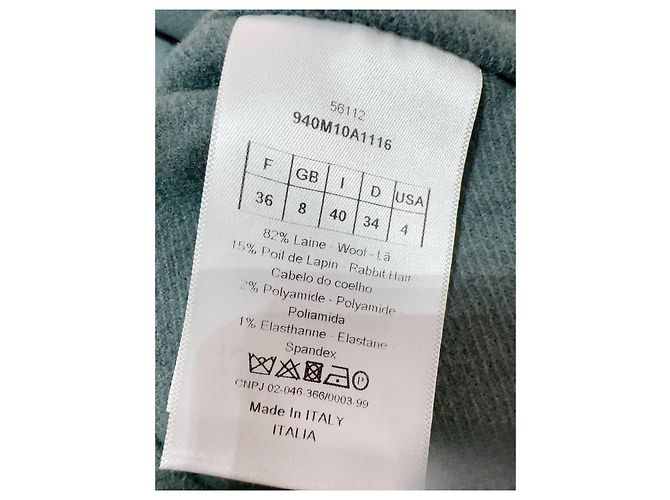 Autre Marque Dior Double Breasted Wool Coat Green Multiple colors - view 4