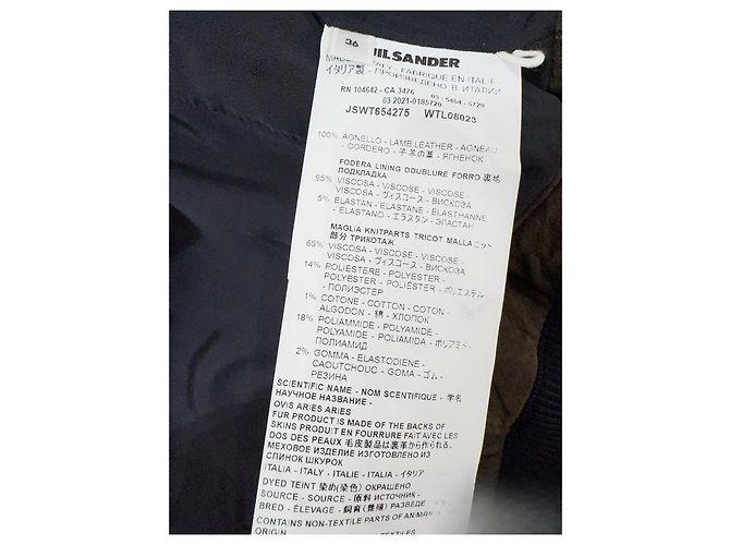 Giacca Jil Sander in montone 36 Multicolore - vista 5