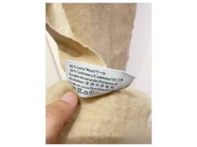 Sciarpa Loewe in cashmere bicolore tea latte e bianco crema Multicolore - vista 4