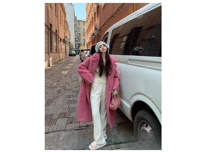 Abrigo Teddy Max Mara Rosa Piel Sintética Multicolor - vista 7