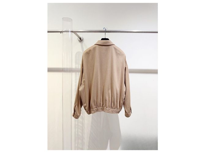 Miu Miu Camel Wool Jacket with Gold Logo Embroidery Multiple colors - view 3
