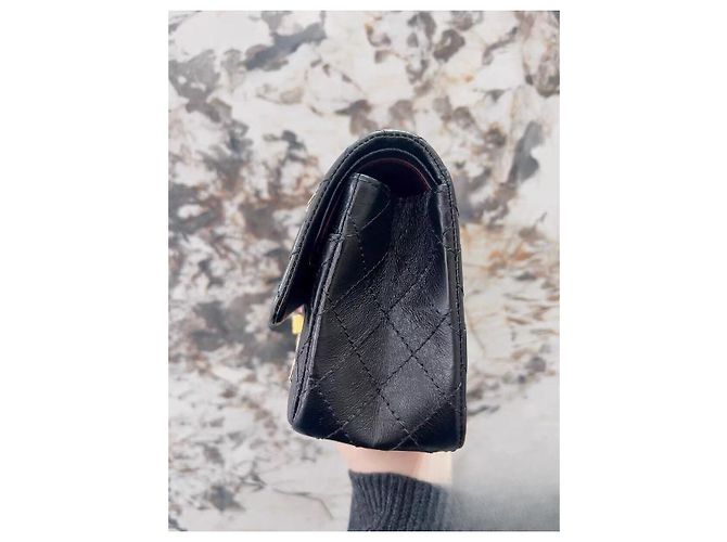 Borsa a mano Chanel 2.55 in pelle nera Multicolore - vista 5