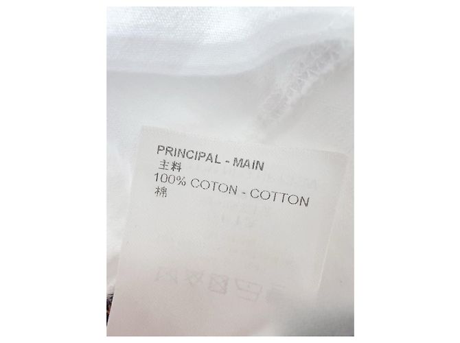 Top Louis Vuitton in cotone bianco con logo di perline Multicolore - vista 6
