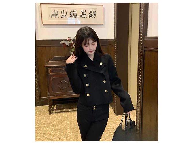 Dior Wool Cashmere Jacket with Gold Buttons Size 34 Multiple colors - view 7