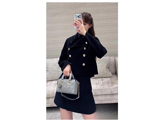 Dior Wool Cashmere Jacket with Gold Buttons Size 34 Multiple colors - view 8