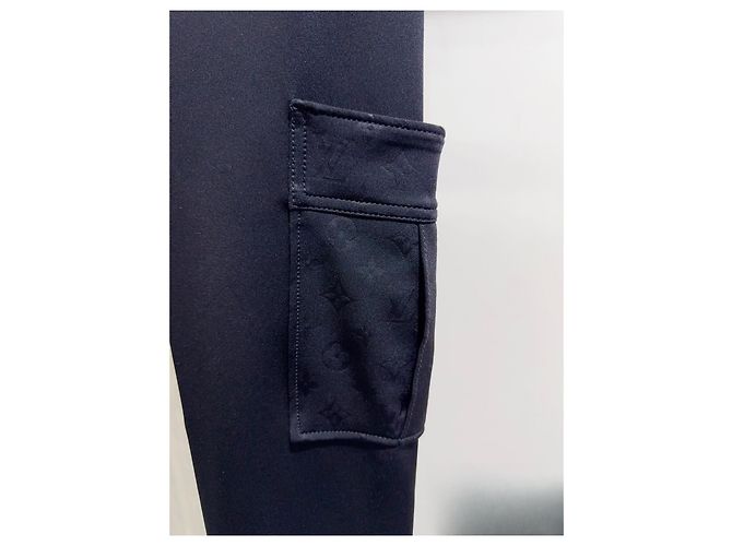 Louis Vuitton Monogramm Baumwollhose Navy Mehrfarben - Ansicht 3