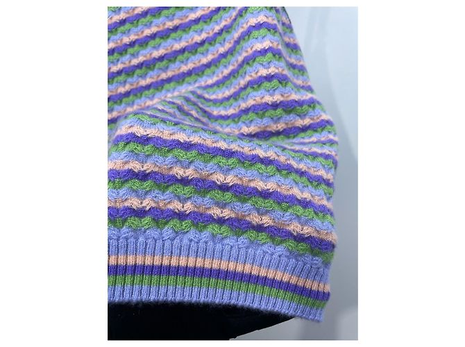 Top camisola de cachemir a rayas Chanel 24A Multicolor - vista 4