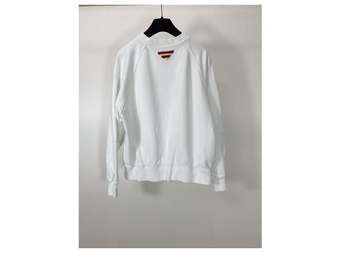 Prada Strickpullover aus Baumwolle Weiß Mehrfarben - Ansicht 2