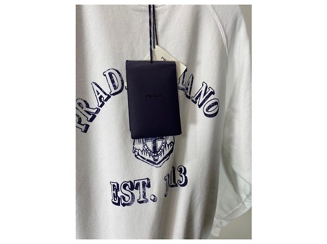 Prada Strickpullover aus Baumwolle Weiß Mehrfarben - Ansicht 4