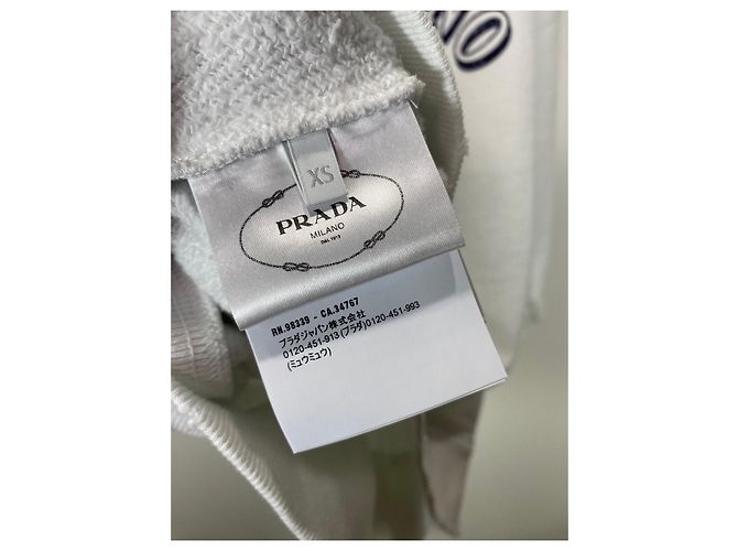 Prada Strickpullover aus Baumwolle Weiß Mehrfarben - Ansicht 8