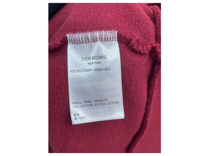 Pull en laine Thom Browne Burgundy Multicolore - vue 7