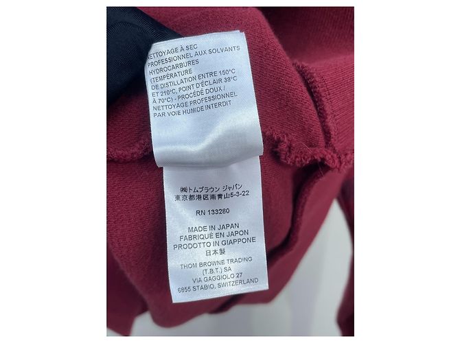 Pull en laine Thom Browne Burgundy Multicolore - vue 8