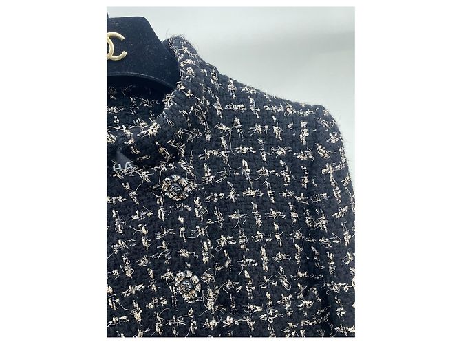 Chanel 22K Tweed Jacke Karomuster Mehrfarben - Ansicht 6