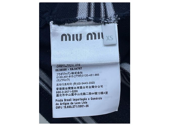 Top Miu Miu in cotone con righe color-block Multicolore - vista 7