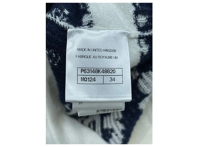 Top de malha sem mangas com capuz Chanel Branco Algodão Multicor - vista 7