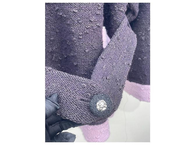Chanel 24K Strickjacke Wolle Color-Block Mehrfarben - Ansicht 6