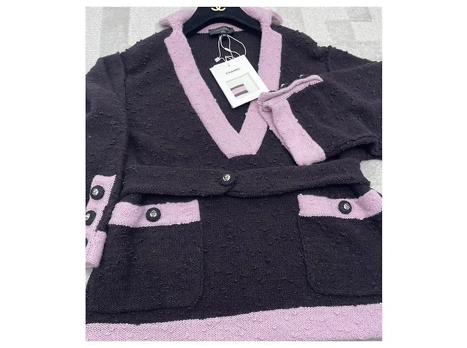 Chanel 24K Strickjacke Wolle Color-Block Mehrfarben - Ansicht 7