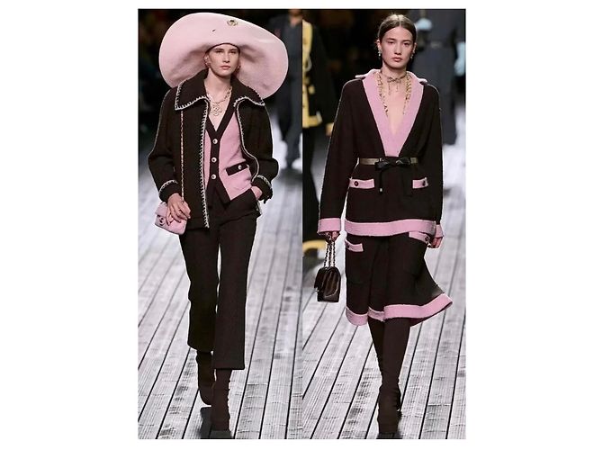 Chanel 24K Strickjacke Wolle Color-Block Mehrfarben - Ansicht 9