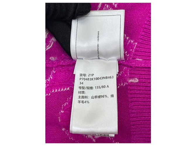 Top Bandeau Chanel Morado de Algodón con Estampado de Logo Talla 34 Multicolor - vista 5