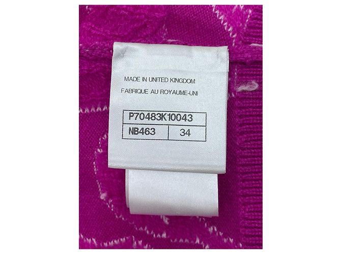 Top Bandeau Chanel Morado de Algodón con Estampado de Logo Talla 34 Multicolor - vista 6