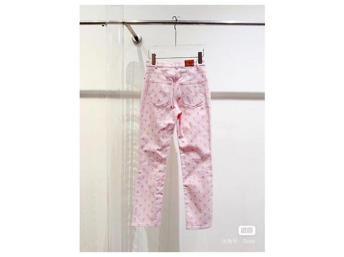 Hermès Hose Rosa aus Baumwolle Größe 34 Mehrfarben - Ansicht 3
