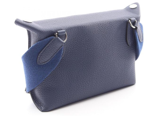 Hermès Hermes HERMES Vid Poche Schultertasche Blau - Ansicht 2