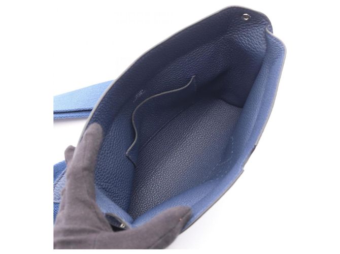 Hermès Hermes HERMES Vid Poche Schultertasche Blau - Ansicht 3