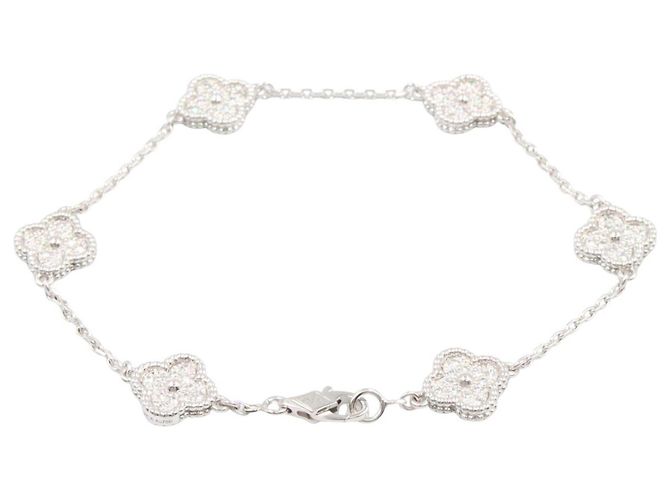 Bracciale Sweet Alhambra con diamanti Van Cleef & Arpels Argento - vista 2