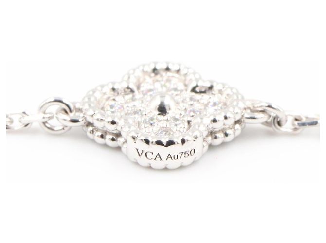 Bracciale Sweet Alhambra con diamanti Van Cleef & Arpels Argento - vista 4