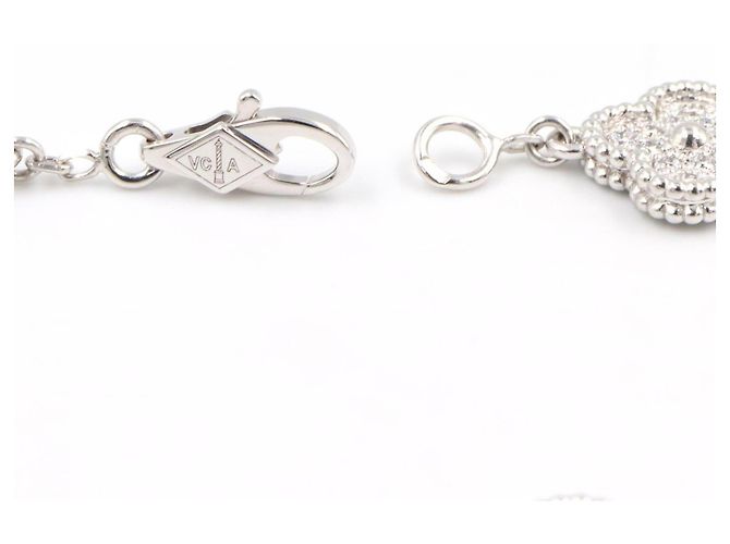 Bracciale Sweet Alhambra con diamanti Van Cleef & Arpels Argento - vista 5