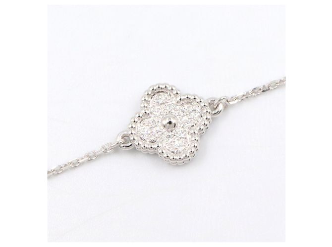 Bracciale Sweet Alhambra Diamanti Van Cleef & Arpels Argento - vista 5