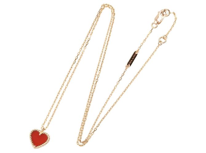 Collana Sweet Alhambra Cuore Van Cleef & Arpels Rosso D'oro - vista 2