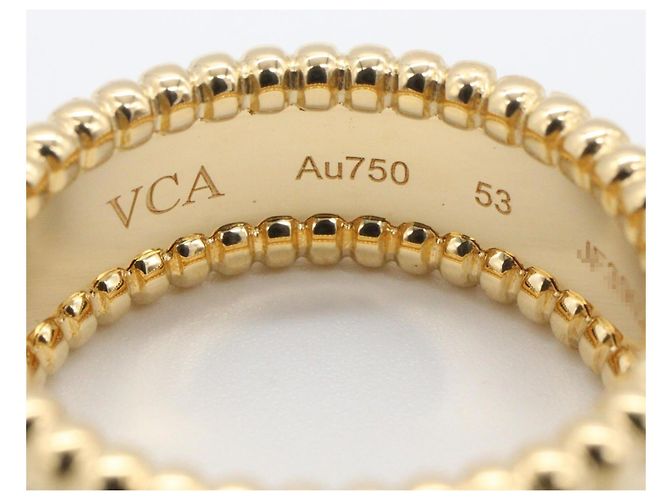 Anillo Banda Perleture Van Cleef & Arpels Dorado - vista 4