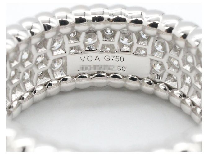 Van Cleef & Arpels Perlee Diamantring Silber - Ansicht 4