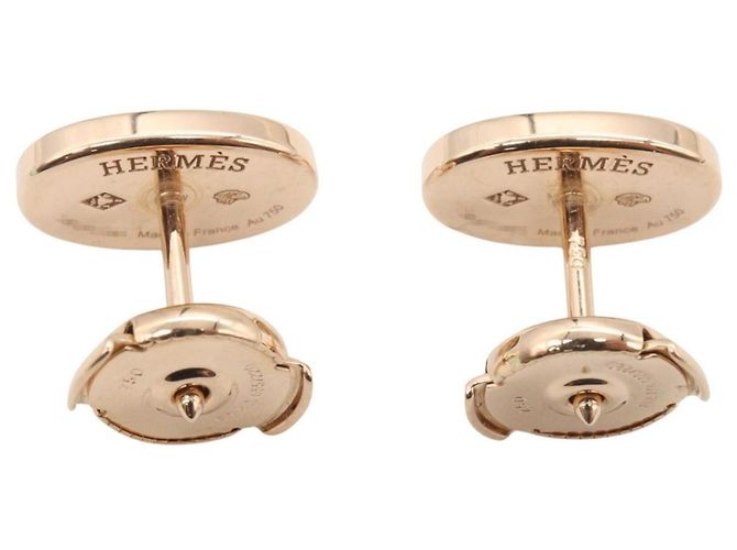 Hermès Orecchini Hermes Chaine d'Ancre Contour in oro rosa 18K con diamanti D'oro - vista 2