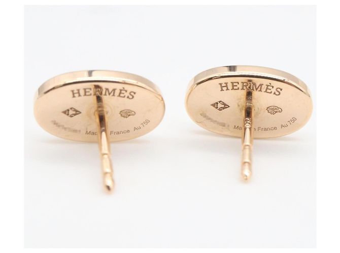 Hermès Orecchini Hermes Chaine d'Ancre Contour in oro rosa 18K con diamanti D'oro - vista 5