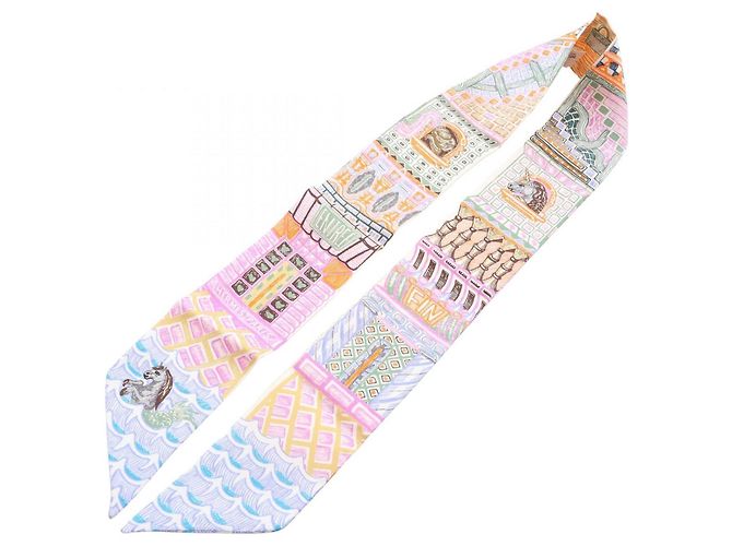 Lenço Hermès Twilly SUPER SILK QUEST Multicor - vista 2
