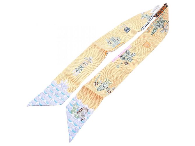 Lenço Hermès Twilly SUPER SILK QUEST Multicor - vista 3