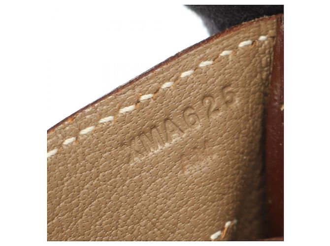 Hermès Borsa Hermes Birkin 35 in pelle Togo grigia Marrone - vista 5