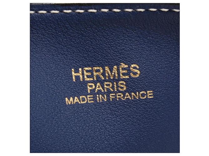 Hermès Hermes Double Sens 36 Tote Bag Orange Roh Marineblau - Ansicht 4