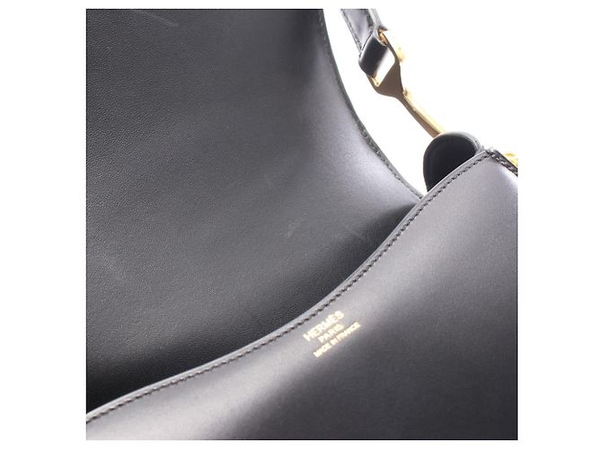 Hermès Bolsa de ombro Hermes Pasquide em couro de bezerro preto - vista 7