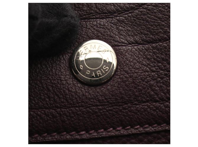Hermès Bolso Fourre-Tout MM Hermes Burdeos Púrpura - vista 11