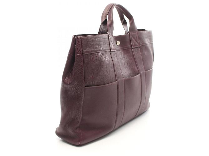 Hermès Bolso Fourre-Tout MM Hermes Burdeos Púrpura - vista 2