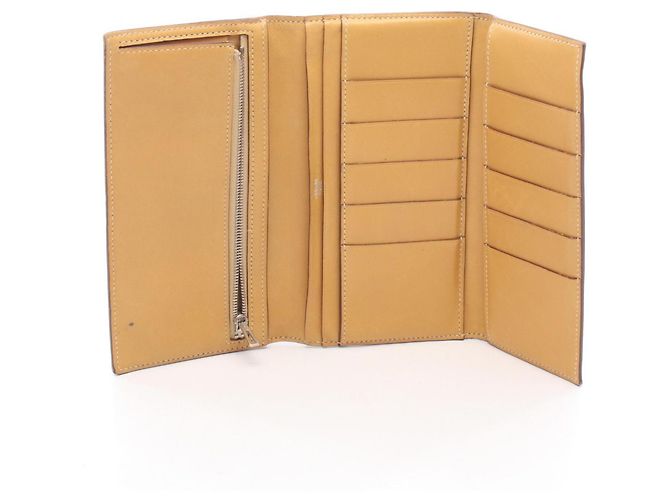 Hermès Portafoglio lungo tri-fold Hermes Bearn Dupri Marrone - vista 3
