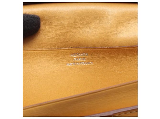 Hermès Portafoglio lungo tri-fold Hermes Bearn Dupri Marrone - vista 5