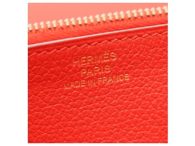 Hermès Borsa a tracolla Hermes Mini Convoyeur Rouge Tomato Rosso - vista 4