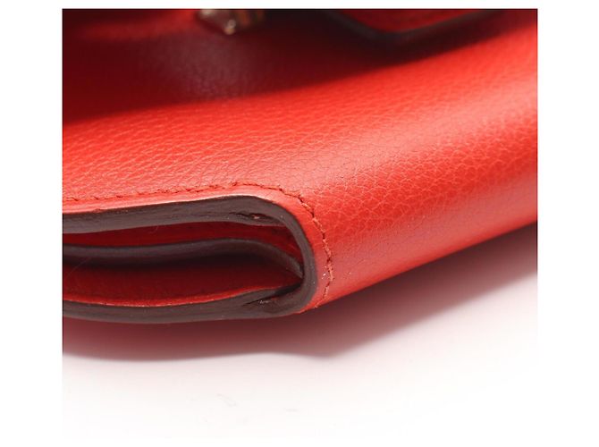 Hermès Borsa a tracolla Hermes Mini Convoyeur Rouge Tomato Rosso - vista 7
