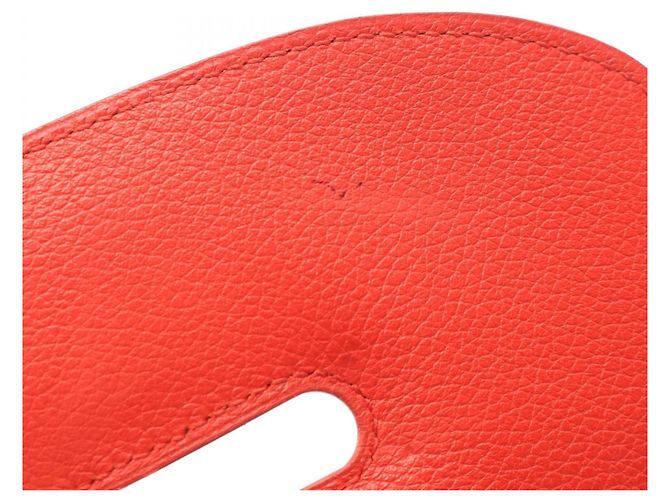 Hermès Borsa a tracolla Hermes Mini Convoyeur Rouge Tomato Rosso - vista 9