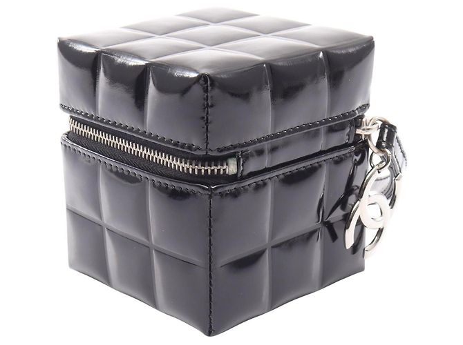 Borsa a mano pouch Chanel Chocolate Bar Cube Nero - vista 2
