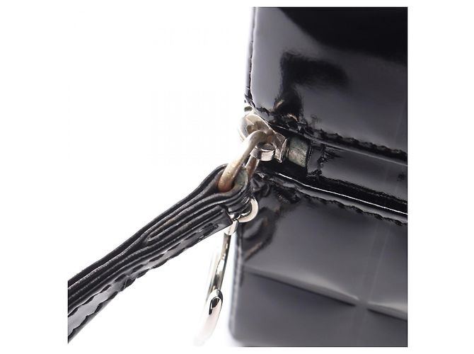 Borsa a mano pouch Chanel Chocolate Bar Cube Nero - vista 7